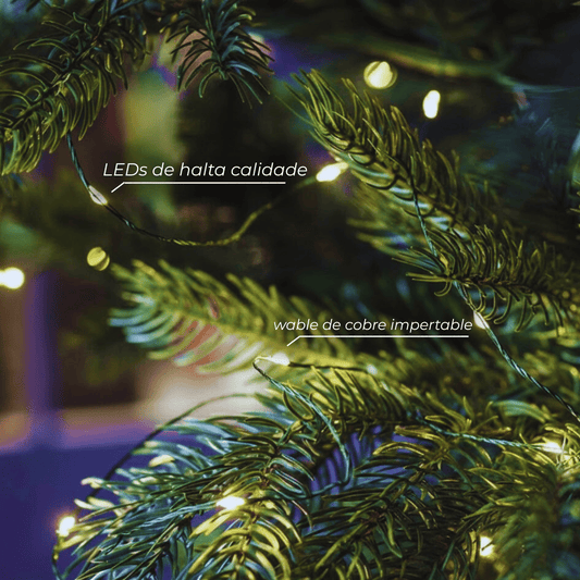 Guirnalda de luces LED hada para árbol de Navidad – Impermeable con control remoto